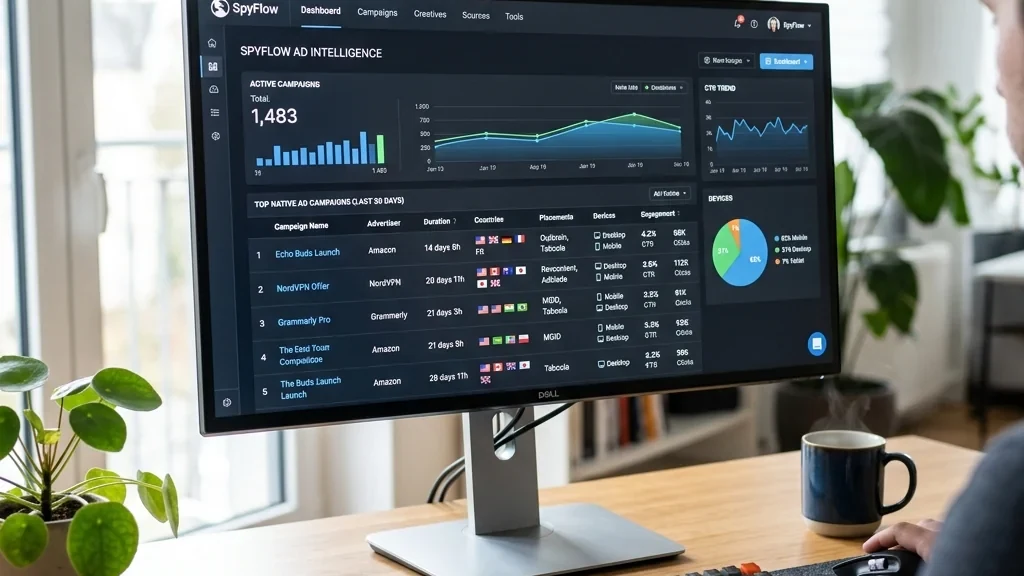 Anstrex Native Ad Spy Dashboard
