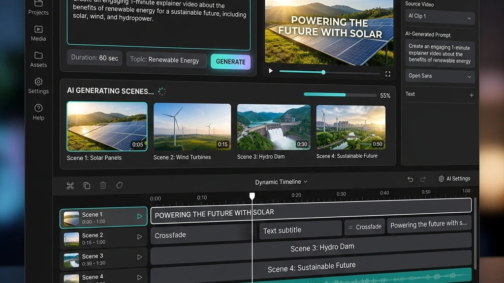 invideo ai review dashboard of prompt to video generator